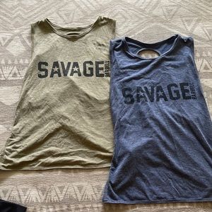 Savage Barbell work out Tank tops